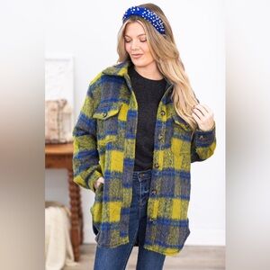 Plaid oversized shacket